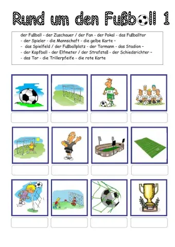 Lektion 22 - Wortschatz - Fußball