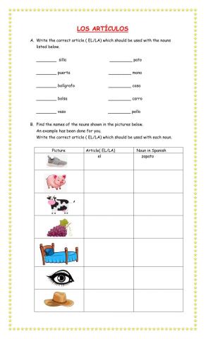 Definite Articles EL-LA