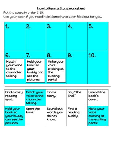 How To Read A Story- Steps