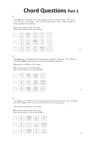 National 5 Chord Questions Part 1