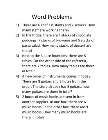 Math Word Problems