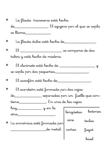 Instrumentos viento madera