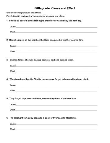 Identify: Cause and Effect