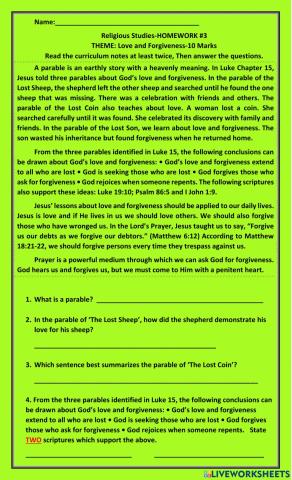 Love and Forgiveness