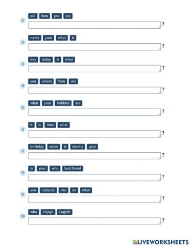 Wh information questions
