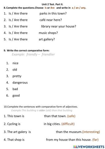 Unit 2 Test.EP1.Part 2.(Basic).