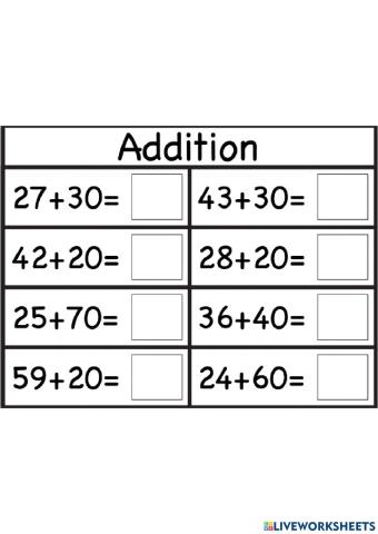 Adding 2 digit numbers