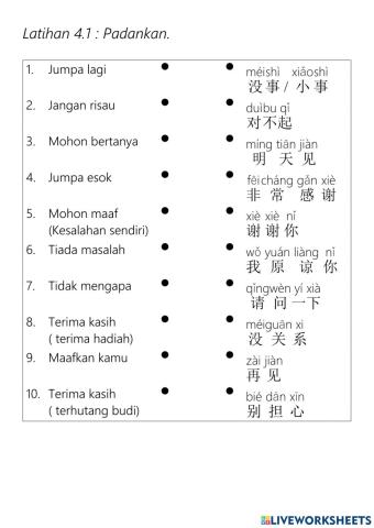Ungkapan Sosial Bahasa Mandarin