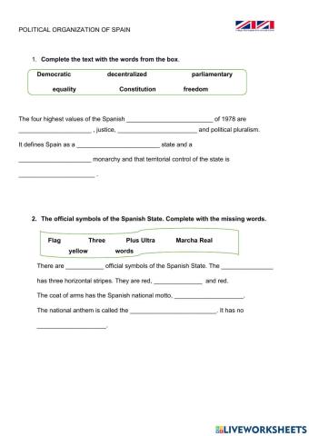 Political organisation of Spain