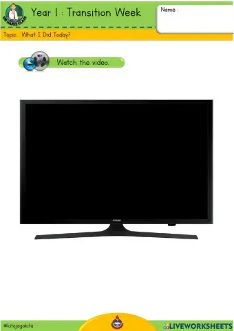 Transisi Tahun 1 - What I Did Today?