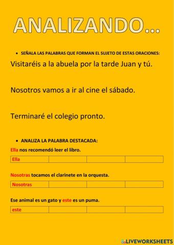 Análisis de oraciones