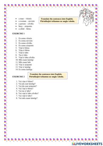 Translation from LT to ENG