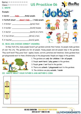 At work Practice at home