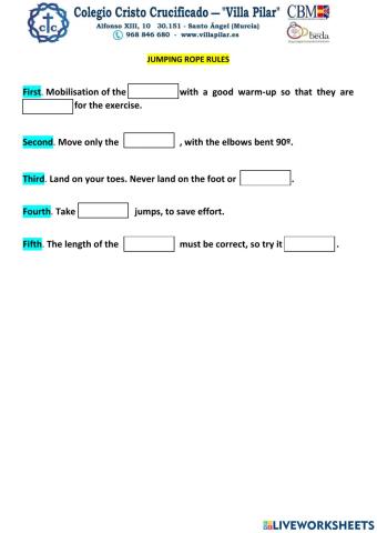 Jumping rope rules