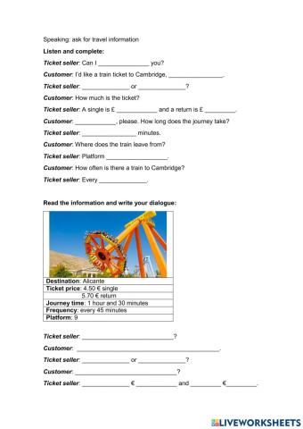 Buying train tickets