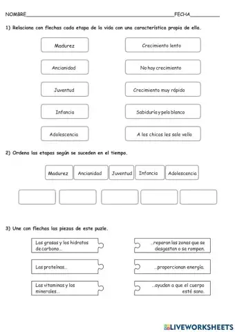 Evaluación de la unidad 3 de natu