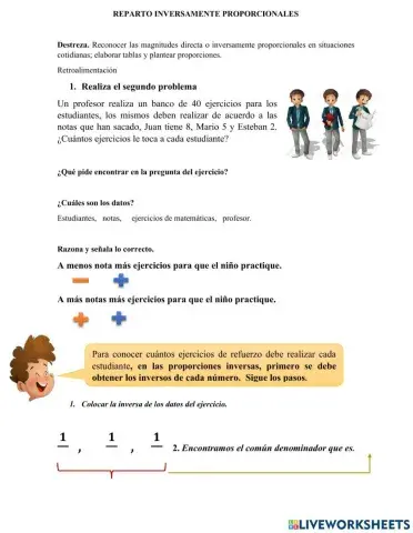 Reparto Inversamente proporcional