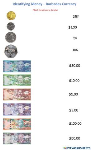Identifying Money - Barbados Currency