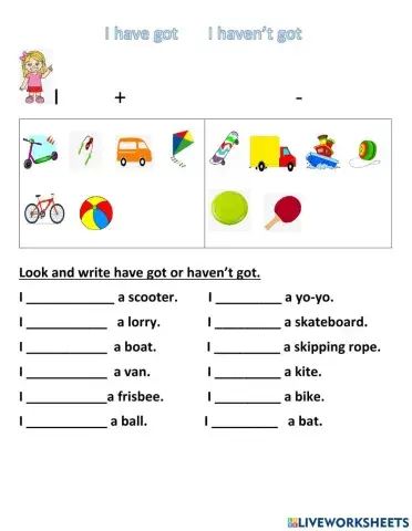 I have got I haven't got'