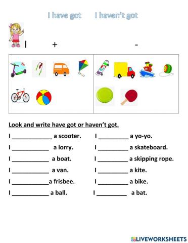 I have got I haven't got'