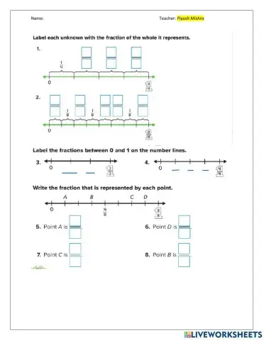 Fraction- number line