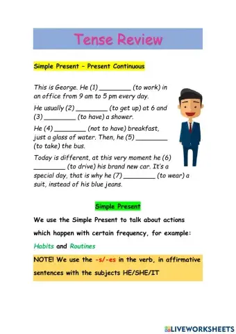 Tense Revision - Simple Present - Present Cont