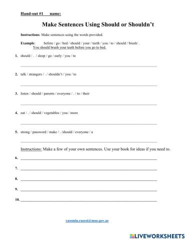 Writing assessment 8