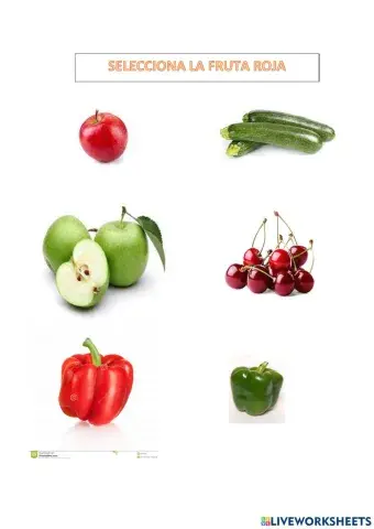 Selecciona los frutos rojos