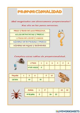 Magnitudes proporcionales