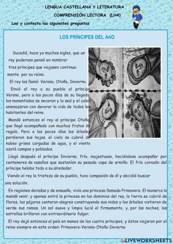Comprensión lectora.Lh4.Los Principes del año.