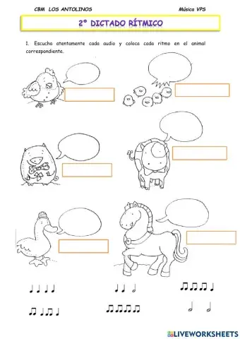 2º Dictado rítmico.