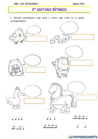 2º Dictado rítmico.