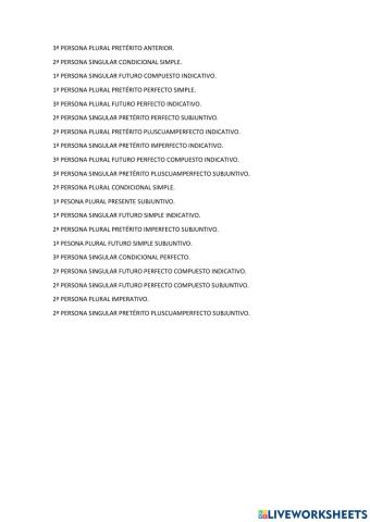 Conjugación verbo temer (II)