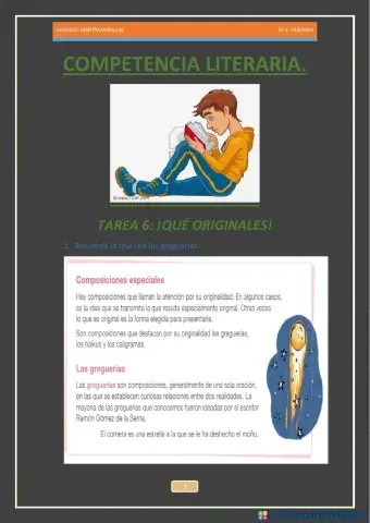 Competencia literaria 6.