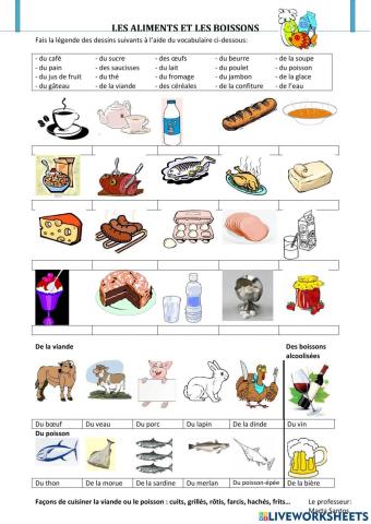 Aliments et boissons