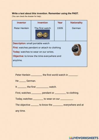 Past simple: inventors