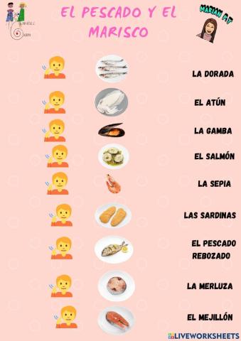 El pescado y el marisco