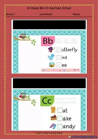 Alphabet worksheet