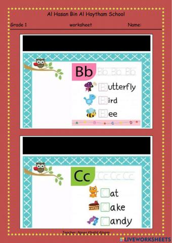 Alphabet worksheet