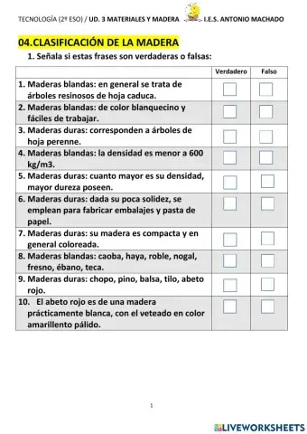 03.04 Clasificación de la madera