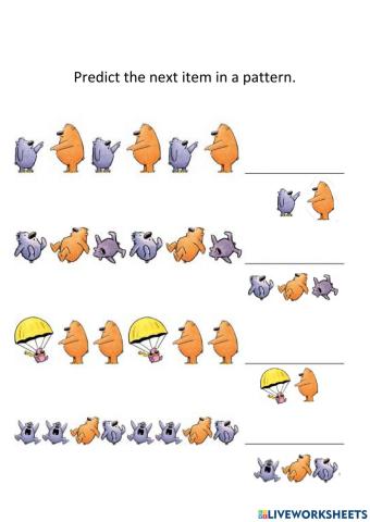 Predict the next item in a pattern