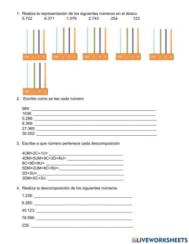 Descomposición de números