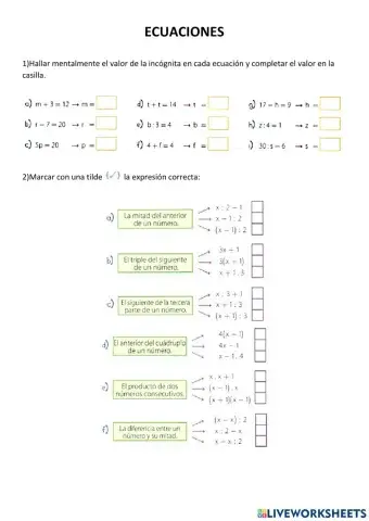 Ecuaciones
