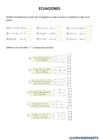 Ecuaciones