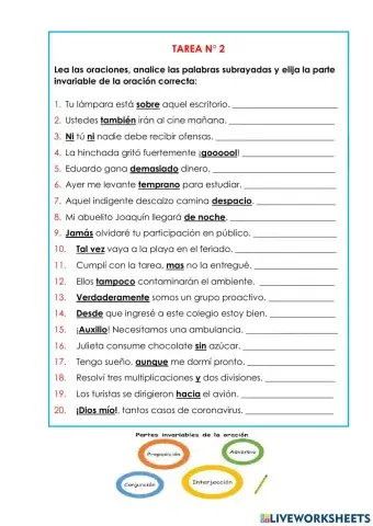 Partes invariables de la oración 2