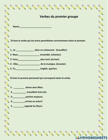 Verbos del primer grupo