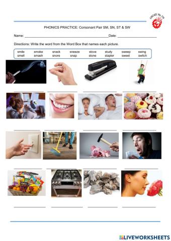 Consonant Pair SM, SN, ST, SW