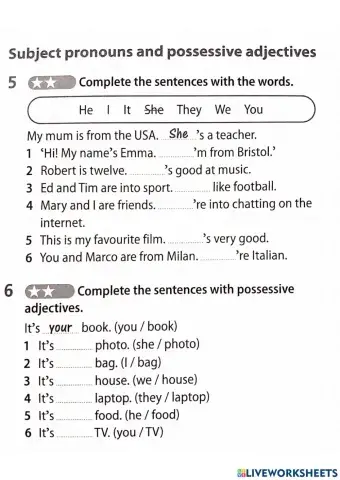 English Plus 1 Page 5 Activity 5 & 6