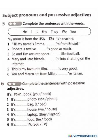 English Plus 1 Page 5 Activity 5 & 6