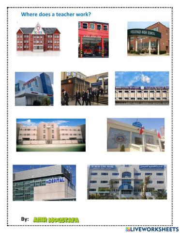 Where does a teacher works?